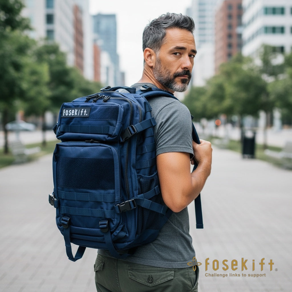 【FoseKift】スポーツリュック｜Navy × Black