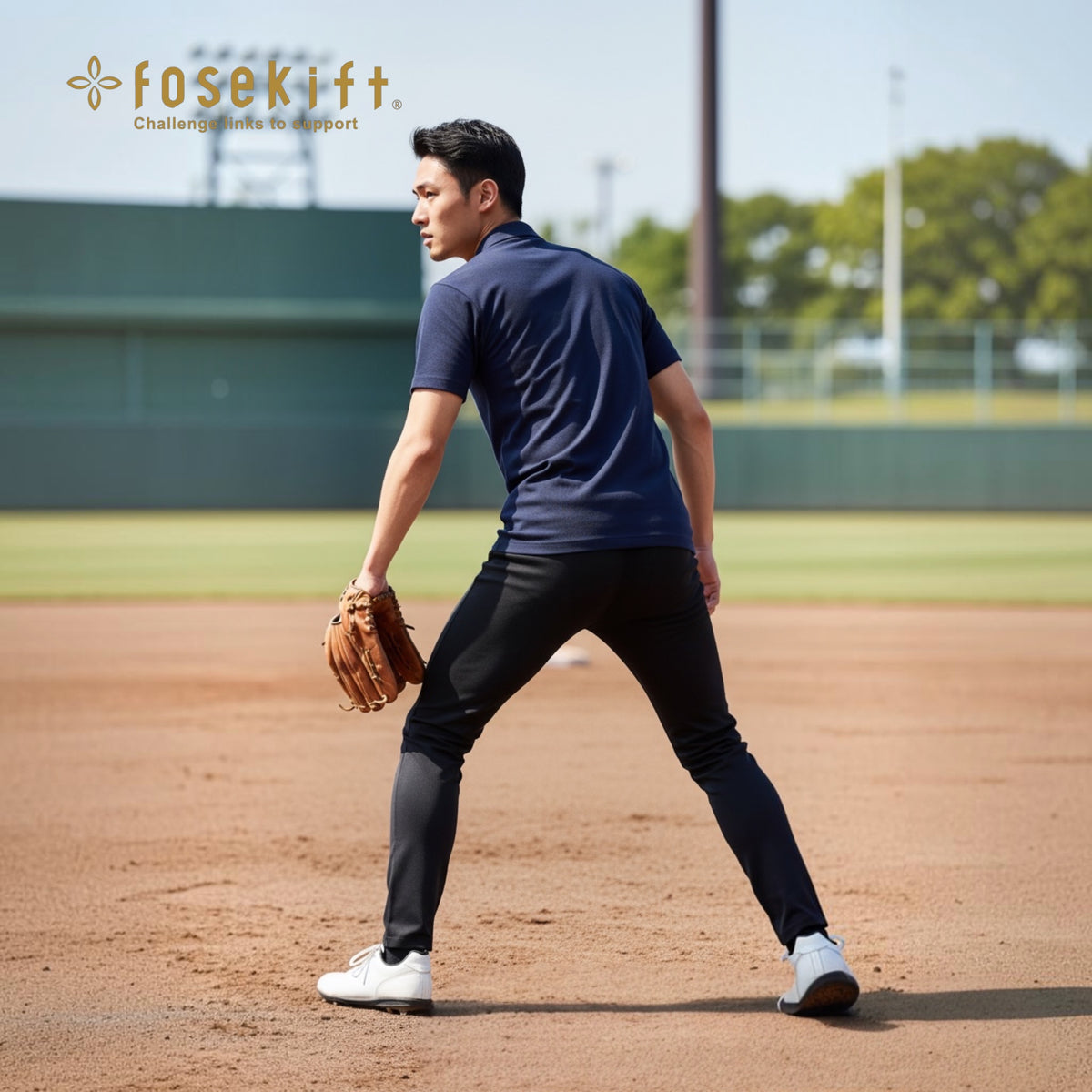 【FoseKift】ハイネック半袖アンダーシャツ｜野球・スポーツ