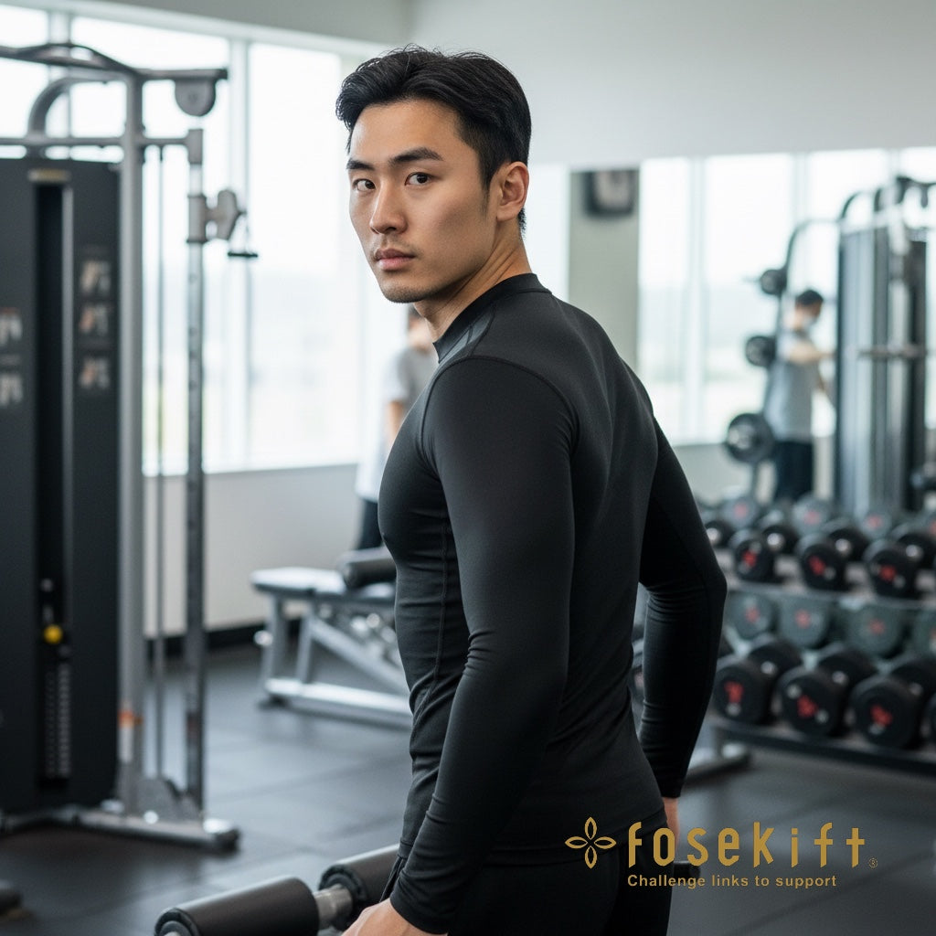 【FoseKift】ハイネック長袖アンダーシャツ｜野球・スポーツ