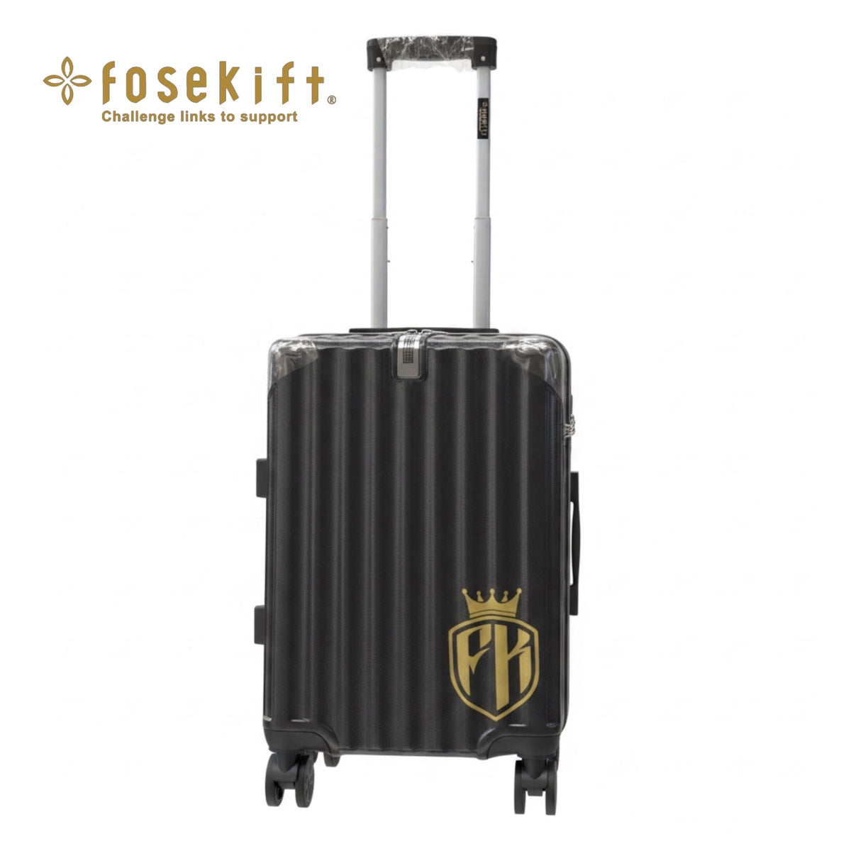【FoseKift】スーツケース｜機内持ち込み対応｜Silver / Black｜軽量・スタイリッシュ