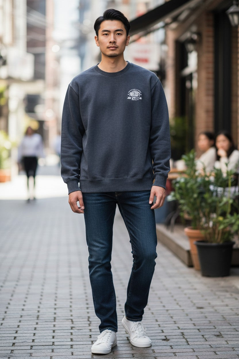 【裏起毛トレーナー】Black/Navy/White