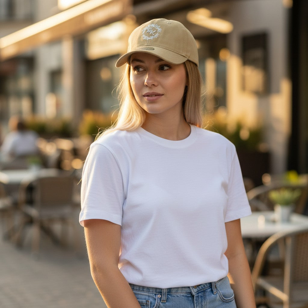 【FoseKift】CAP No.18｜FK桜刺繍キャップ｜ベージュ