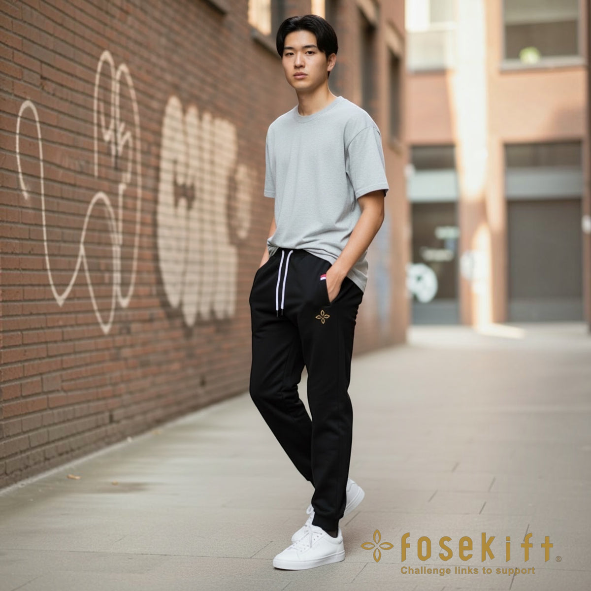 【FoseKift】スウェット｜Black / Grey｜スポーツ＆カジュアル