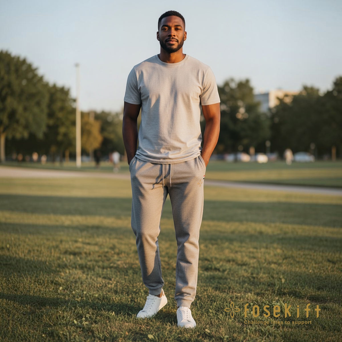 【FoseKift】スウェット｜Black / Grey｜スポーツ＆カジュアル