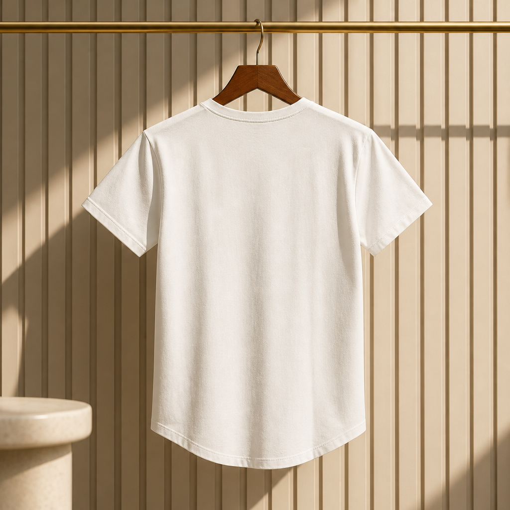 【FoseKift】無地 BIGシルエットTシャツ｜BLACK × WHITE
