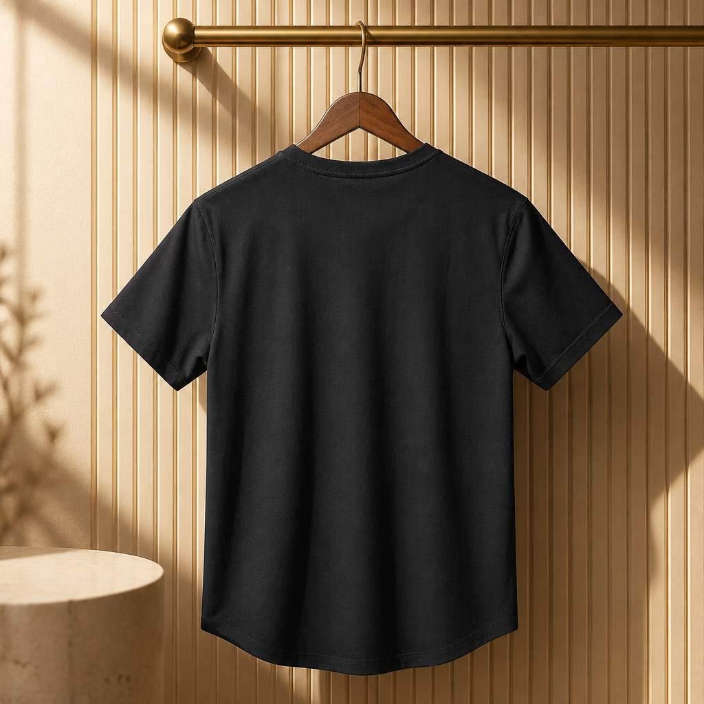 【FoseKift】無地 BIGシルエットTシャツ｜BLACK × WHITE