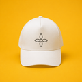 【FoseKift】ラインストーンロゴCAP｜丸つば｜ホワイト