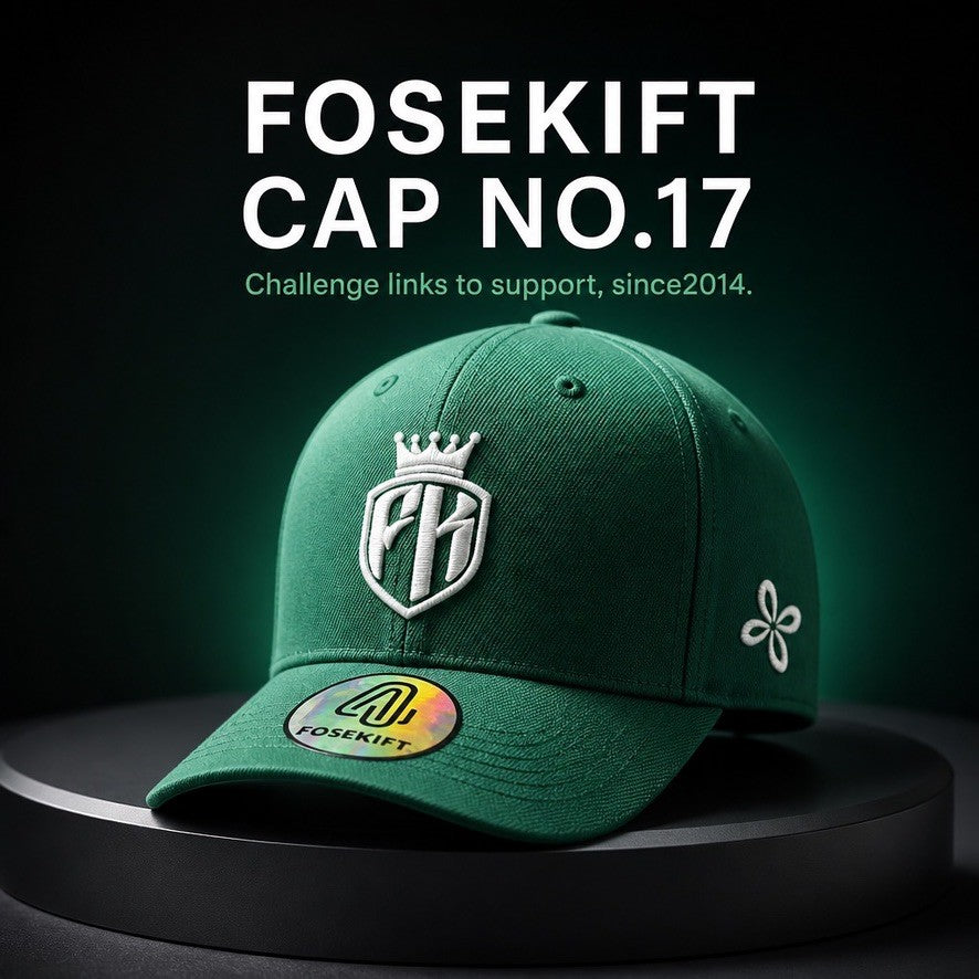 【FoseKift】 No.17 Green CAP｜FKクラウンロゴ刺繍