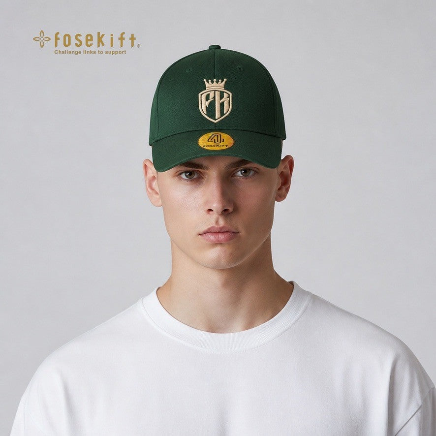 【FoseKift】 No.17 Green CAP｜FKクラウンロゴ刺繍