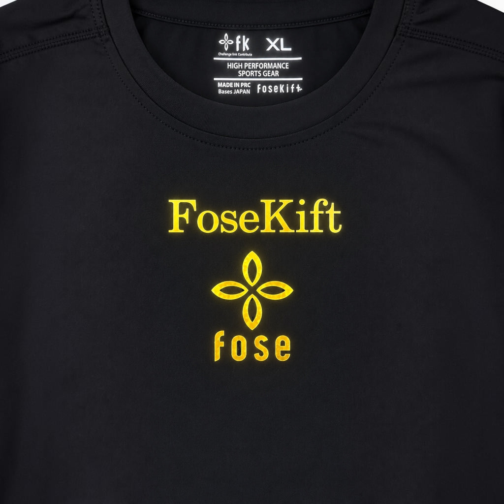 【FoseKift】野球用 丸首長袖アンダーシャツ｜吸汗速乾・快適フィット