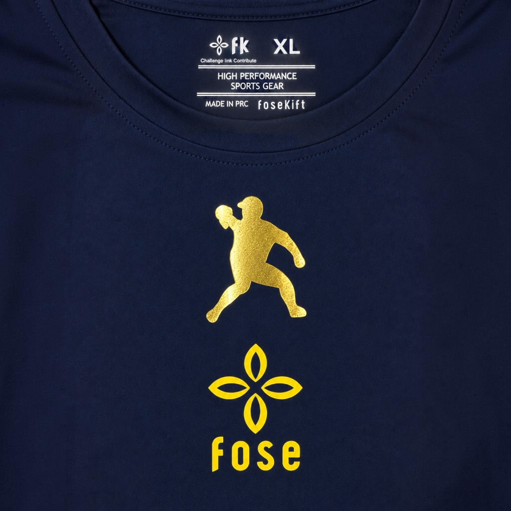 【FoseKift】野球用 丸首長袖アンダーシャツ｜吸汗速乾・快適フィット