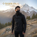 【FoseKift】カバ柄ネックウォーマー｜Black・Navy｜防寒スポーツウェア